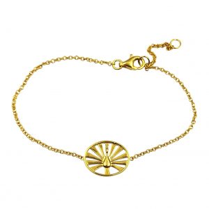 Peacock armbånd i forgyldt sølv, symboliserer at være unik og fantastisk